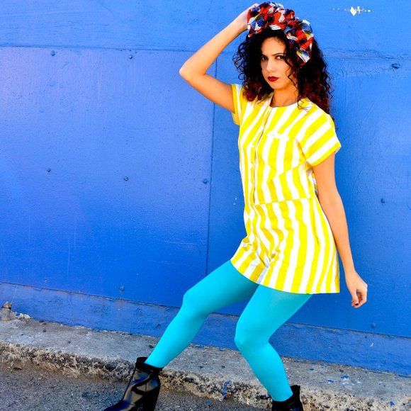 Turquoise Classic Pantyhose OS - Picture 2 of 5